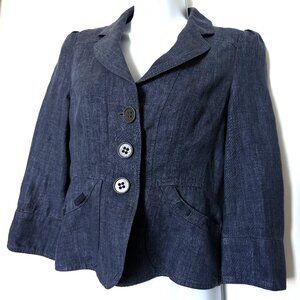 TAIFUN Jacket Women's Jeans Blue Size SP Long Sleeve Coat